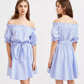 High Quality Comfortable Sexy Ladies Women Off The Shoulder Casual Dresses