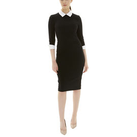 Ladies turn down collar bodycon office dress