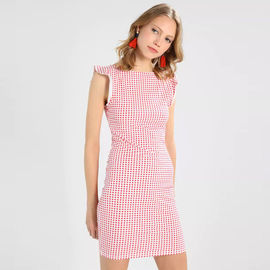 China Dress Manufacturer Plaid Dress Office Women