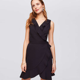 2018 New Fashion Women Sleeveless Black Dress