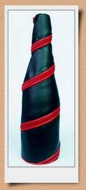 Imitation Leather Drawstring Pouch Black Wine Gift Bottles For Packing