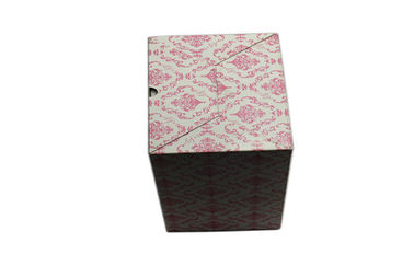 Pink Paper Packaging Gift Box With Tie Sticked / Recycled Plastic Boxes