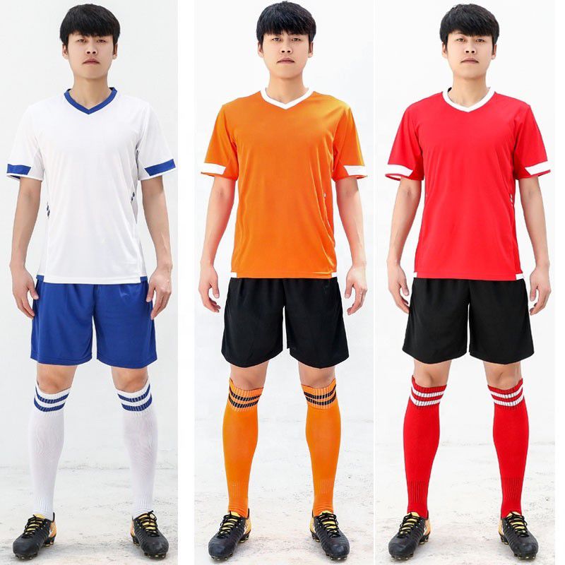 Custom Logo Cheap Thai Quality Blank Soccer Jersey Print Name And Number Football Uniform