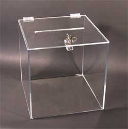 Fashion Custom Clear Acrylic Display Box With Lid , Silk Screen Printing
